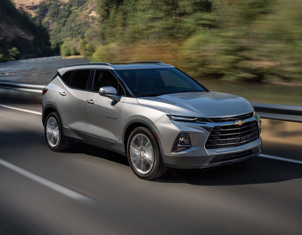 Chevy Blazer on the road